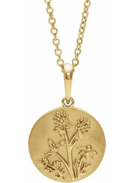 Platinum Floral Pendant