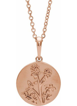 Platinum Floral Pendant