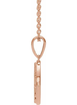 Platinum Floral Pendant