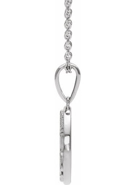Platinum Floral Pendant