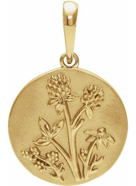 Platinum Floral Pendant