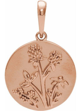 Platinum Floral Pendant