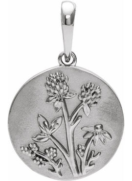 Platinum Floral Pendant