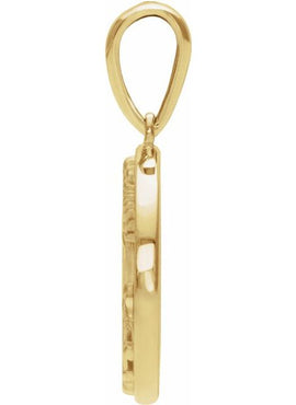 Platinum Floral Pendant