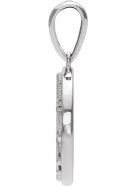 Platinum Floral Pendant