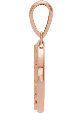 Platinum Floral Pendant
