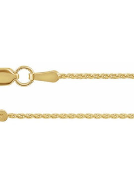 14K Yellow Gold 1.05 mm Diamond-Cut Wheat 24