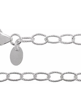 Sterling Silver 3.5 mm Knurled Cable  7