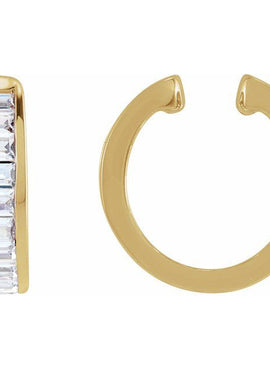 14K Yellow Gold 3/4 CTW Lab-Grown Diamond Ear Cuff