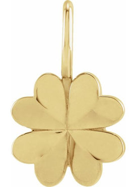 14K Yellow Gold Four-Leaf Clover Charm/Pendant