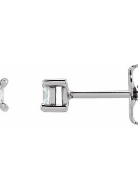 14K White Gold 2.5 mm Square 1/5 CTW Lab-Grown Diamond Earrings