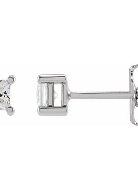 14K White Gold 2.5 mm Square 1/5 CTW Lab-Grown Diamond Earrings
