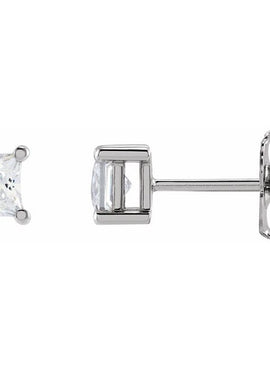 14K White Gold 2.5 mm Square 1/5 CTW Lab-Grown Diamond Earrings
