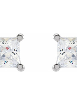 14K White Gold 2.5 mm Square 1/5 CTW Lab-Grown Diamond Earrings