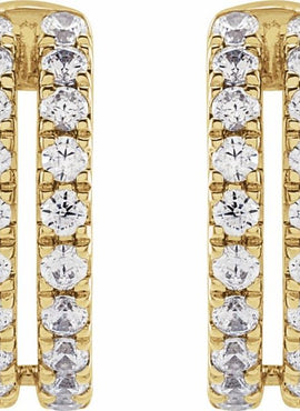 14K Yellow Gold 1/2 CTW Lab-Grown Diamond Ear Cuff