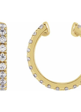 14K Yellow Gold 1/2 CTW Lab-Grown Diamond Ear Cuff