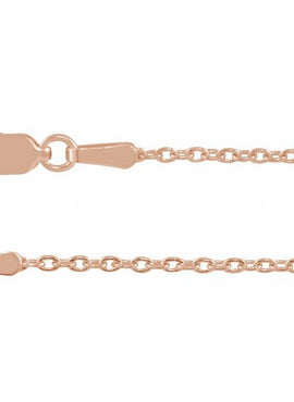 14K Rose Gold 1.4 mm Cable Chain by the Inch