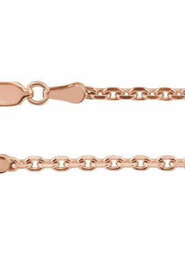 14K Yellow Gold 2.5 mm Diamond-Cut Cable 7