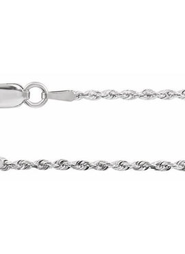 Sterling Silver 1.3 mm Diamond Cut Rope Chain by the Inch