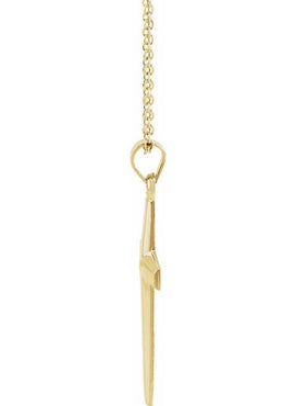 18K Yellow Gold Cross Pendant