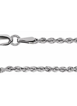 Sterling Silver 1.85 mm Rope Chain by the Inch