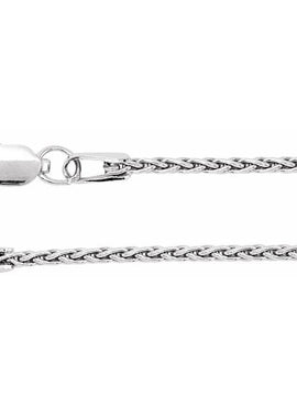 Rhodium-Plated Sterling Silver 1.25 mm Wheat 7