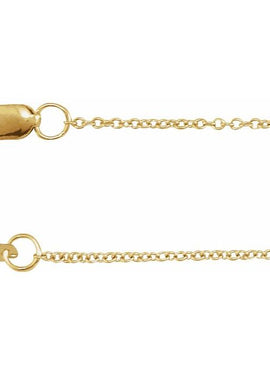 18K Yellow Gold 1 mm Cable 18