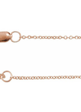 18K Yellow Gold 1 mm Cable 18