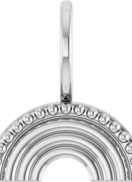 14K White Gold Rainbow Charm/Pendant