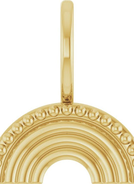 14K White Gold Rainbow Charm/Pendant