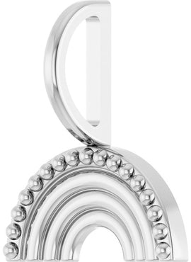 14K White Gold Rainbow Charm/Pendant