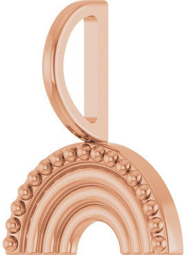 14K White Gold Rainbow Charm/Pendant