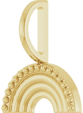 14K White Gold Rainbow Charm/Pendant