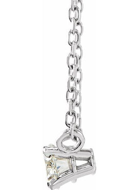 14K Yellow Gold 3/8 CT Natural Diamond Solitaire 16-18