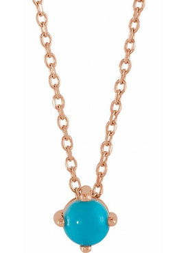 14K White Gold Natural White Opal Cabochon Pendant