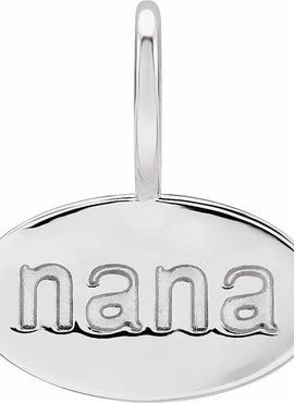 14K White Gold Nana Charm/Pendant
