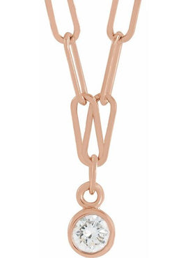14K Yellow Gold .07 CT Natural Diamond Micro Bezel-Set 16