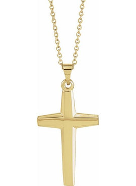 18K Yellow Gold Cross Pendant