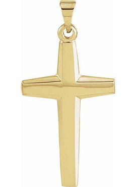 18K Yellow Gold Cross Pendant