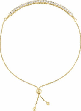 14K Yellow Gold 1 CTW Lab-Grown Diamond Bolo 9 1/2