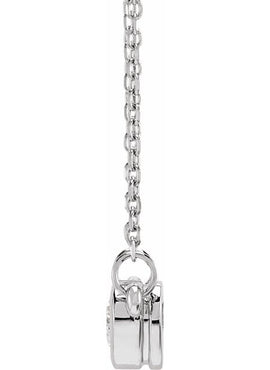 14K Rose Gold 1/4 CT Natural Diamond Heart 16-18