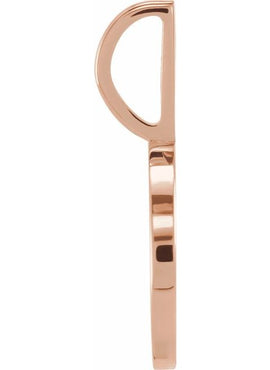 14K Rose Gold .01 CTW Natural Diamond Engraved Dog Mom Paw Print Charm/Pendant