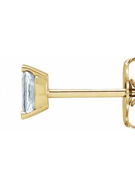14K Yellow Gold Natural Green Tourmaline Earrings