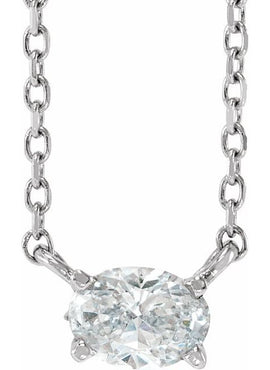 14K Yellow Gold 3/8 CT Natural Diamond Solitaire 16-18