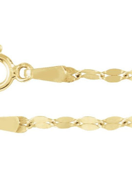 14K Yellow Gold 1.9 mm Keyhole 7