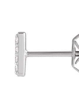 14K Yellow Gold .06 CTW Natural Diamond Bar Earrings