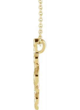14K Rose Gold 19.5x6.7 mm Snake Pendant