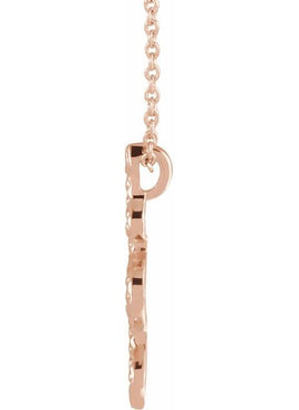 14K Rose Gold 19.5x6.7 mm Snake Pendant