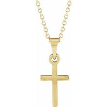 Load image into Gallery viewer, 14K Rose Cross 18&quot; Necklace
