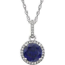 Load image into Gallery viewer, Created Opal &amp; 1/10 CTW Diamond 18&quot; Necklace
